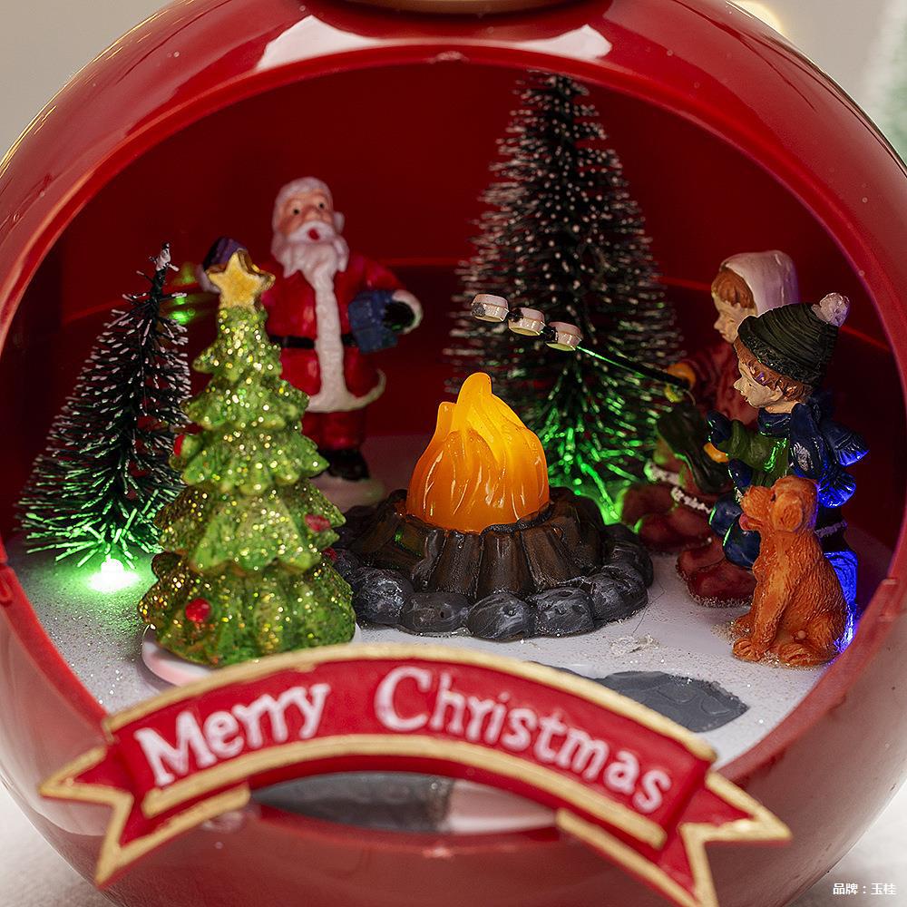 Oversized Musical Christmas Ornament Balls with LED Scenes