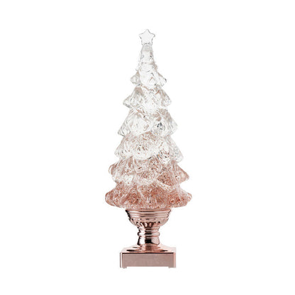 LED Illuminated Crystal Christmas Tree Music Box Collection