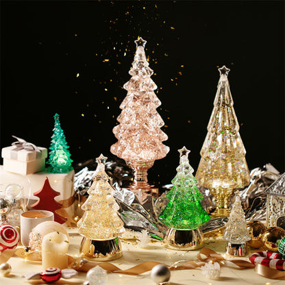 LED Illuminated Crystal Christmas Tree Music Box Collection