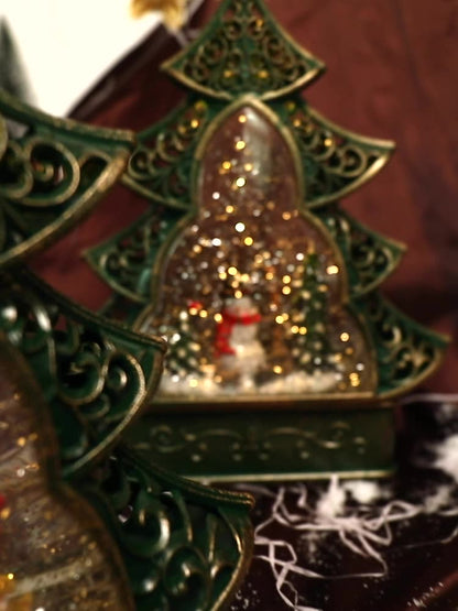 Victorian Christmas Tree Music Box with LED Lights