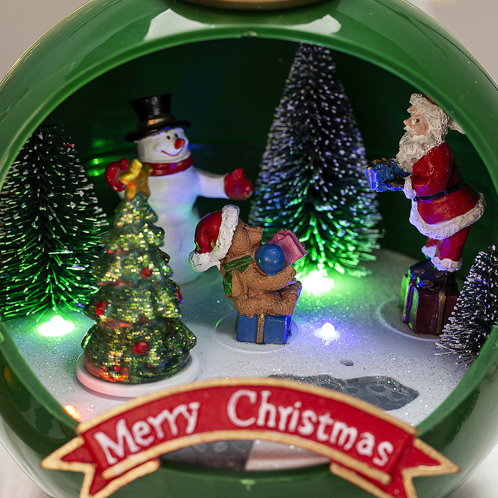 Oversized Musical Christmas Ornament Balls with LED Scenes