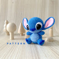 💙 Stitch Crochet Pattern – Cute Alien Amigurumi (Digital PDF)