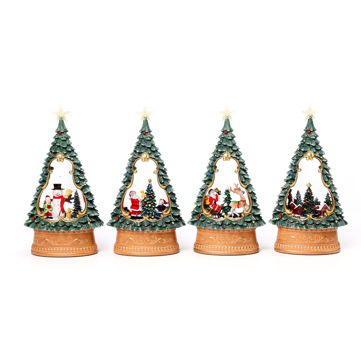 USB-Powered Automatic Snow Globe Christmas Tree