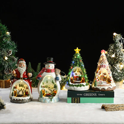 Character Music Boxes with Rotating Villages