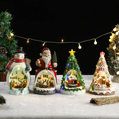 Character Music Boxes with Rotating Villages