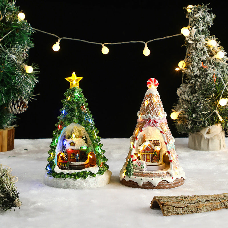 Character Music Boxes with Rotating Villages