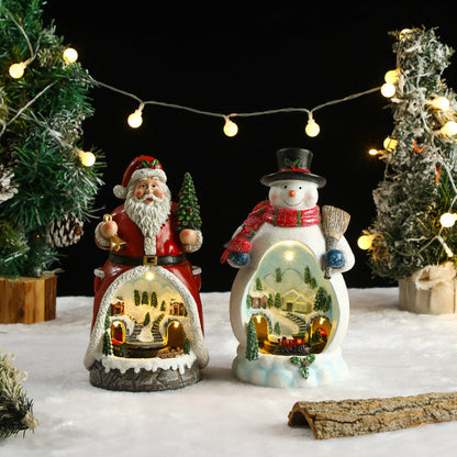 Character Music Boxes with Rotating Villages