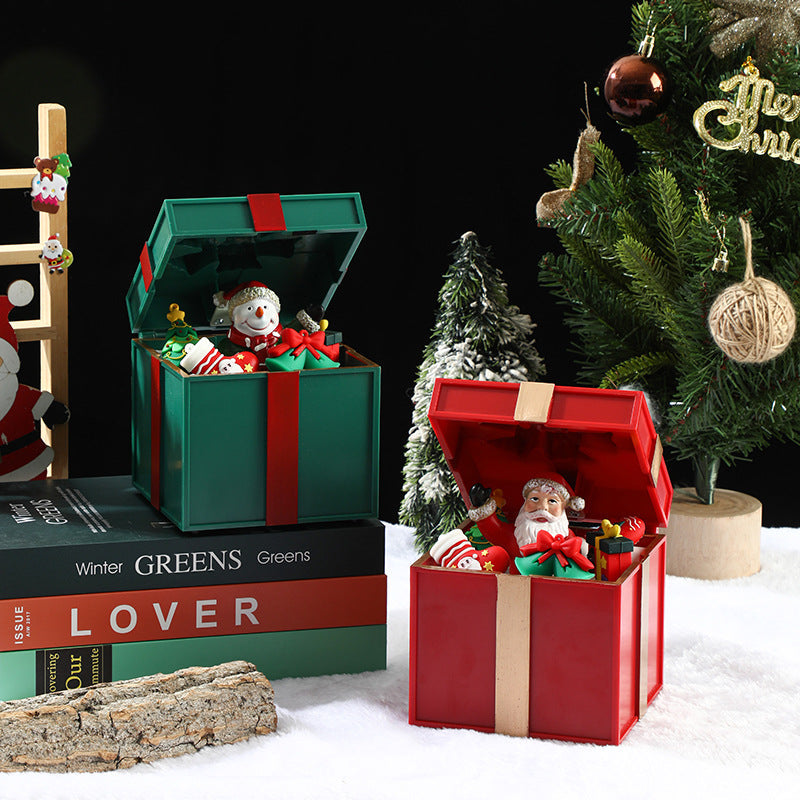 Rotating Train Christmas Village Music Box Collection