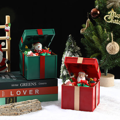 Rotating Train Christmas Village Music Box Collection