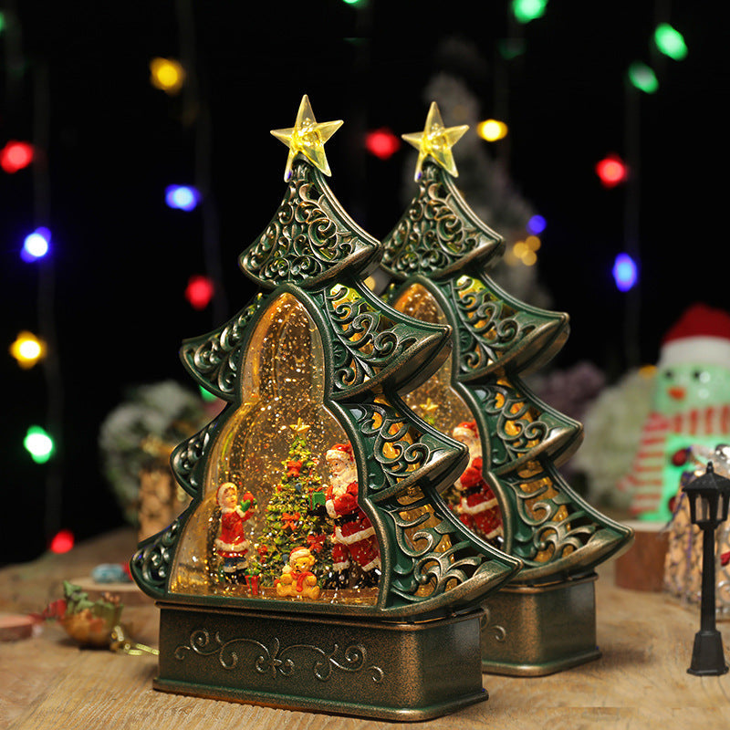 Victorian Christmas Tree Music Box with LED Lights