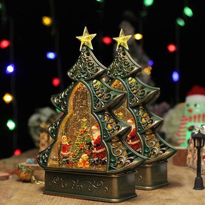 Victorian Christmas Tree Music Box with LED Lights